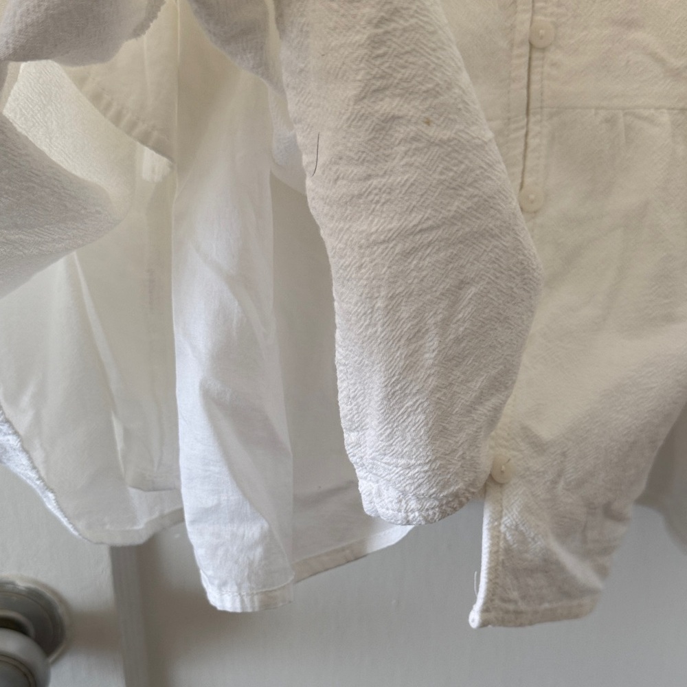 NWT Universal Thread White Ruffle Button-Front Dress - Picture 6 of 8
